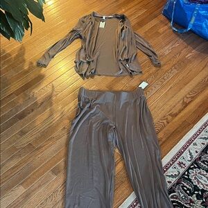 Dana Buchman Brown Top and Pants Set